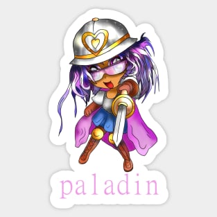 dnd paladin in pink Sticker